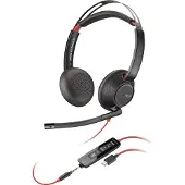 Poly 805H3AA Casque et écouteurs Casque filaire Bureau/centrale decall USB Type C Noir