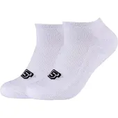 SKECHERS Unisexe, Chaussettes, Basic - SK43024, Blanc, (lot de 2, 47 - 49)