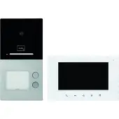 HHG Kit avec AS AP 2-Fam avec RFID et Bluetooth - Kit interphone de porte Villa AP Set 2 RL