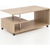 Wohnling Table basse design WL5.735 105 x 48,5 x 60 cm Sonoma Pivotant