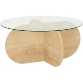 Skye Decor , Bubble - Sapphire Oak, Couchtische, Saphir-Eiche, Glas, 75 x 35 x 75 cm
