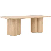 Ebuy24 Olivia table de salle à manger 100x210 cm whitewash.