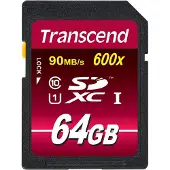 Transcend Carte mémoire SDXC UHS-I 600x 64 Go - Class 10