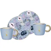 Bialetti BRID001, Set, 0,08 l, Blau, Porzellan, Tasse, Kaffee