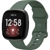 Strap-it Strap classique en silicone - Fitbit Versa 3 (vert foncé)