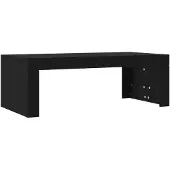 The Living Store Table basse noire 102x50x36 cm bois composite