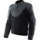Dainese Iperattiva, Veste en cuir-textile ,Noir ,54