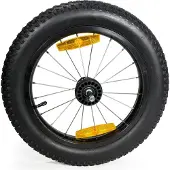 Burley 160082 Jeu de roues 16+ 16x3 Push Button Jeu de roues, noir (1 paire)