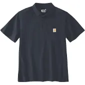 Carhartt Midweight S/S Pocket Polo T-Shirt, Couleur:bleu marine, Taille:XS