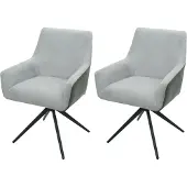Mendler Chaise de salle à manger -L91 (lot de 2)