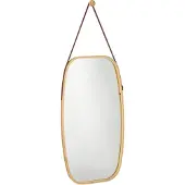 Relaxdays Miroir à accrocher ovale avec lanière (43.50 x 76.50 cm)