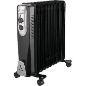 Gutfels Radiateur HR32011 sw 11 ailettes 2,5 kW 3 niveaux de chauffage, Radiateur, Noir