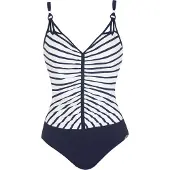 Sunflair Maillot de bain bleu foncé / blanc