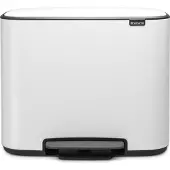 Brabantia Bo Pedal Bin 11 + 23 Litres Blanc