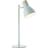 Brilliant Lampe de table verte VENEA | lampe de table décorative avec interrupteur sur le cordon et tête orientable | métal/bois | hauteur 47 cm | 1 douille E14, max. 25 W