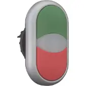 Eaton M22-DDL-GR Rmq-titande bouton-poussoir lumineux à rappel 2X encastrée titane/vert/rouge