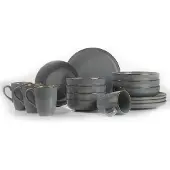 Hermia Concept , MOD16Y2730P01, Services de table, Service de table (16 pièces), Gris, Porcelaine, 24 x 24 cm