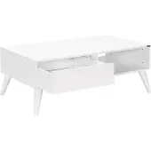 Skye Decor , Shp-655-Dd-1, table basse, blanc diamant, 100 % PANNEAUX DE MÉLAMINE REVÊTUS, 110 x 65 x 42 cm