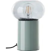Brilliant Lampe de table verte avec verre fumé KNUT | 22 cm de hauteur | E27 | verte | métal/verre