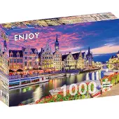 Enjoy Puzzle Puzzle 1000 pièces Enjoy – Gand au crépuscule, Belgique