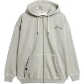 Superdry Femme Sweat à Capuche Zippé OverTaille Athletic Essential Gris Taille: 40