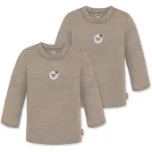 Normani T-Shirt 'Taupo' beige foncé / vert / blanc