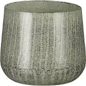 Boltze Flowerpot Mica Benson 1071766 metal Ø 12 cm gray (12 x 10 cm)