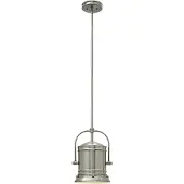 Elstead Lighting Pullman Lampe à suspendre E27 simple nickel brossé (E27)