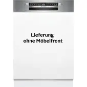 Bosch Série 4 SMI4EVS08E Lave-vaisselle semi-intégré, hauteur 81,5 cm, largeur 60 cm, acier brossé