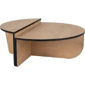 Skye Decor , Orion - Honey Oak, Black, table basse, chêne miel, 100 % PANNEAUX ESPAGNOLS MELAMINÉS, 90 x 60 x 30 cm