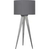 Näve lampe tabouret 3 pieds - matériaux : métal, textile - pied : nickel mat ; abat-jour blanc ; 3134316