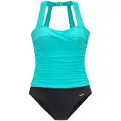 LASCANA Maillot de bain modelant aqua / noir