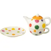 J-Line Boite tea for one ligne porcelaine mix