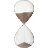 J-Line Sablier decoratif verre/sable rose clair medium