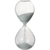 J-Line Sablier perles verre blanc medium