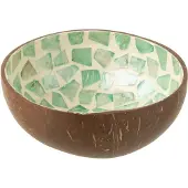 Jline Bol coconut mosaique noix de coco + coquillage vert