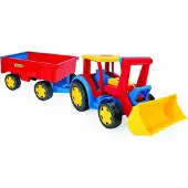 Wader Tracteur GIGANT avec pelle frontale et remorque