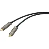 Speaka Professional Câble de connexion USB-C / DisplayPort 10.00m SP-9505620 Gaine TPE noire (1x U... (10 m), Câble vidéo, Noir