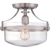 QUOIZEL Plafonnier, verre métal, lxL 33x33 cm