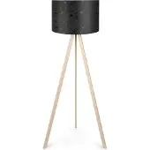 Opviq , AYD, 38 x 140 cm, Lampadaire, Noir,Crème, 70% MDF / 30% PVC -Tissu
