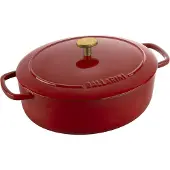 Ballarini Bellamonte Oval Cast Iron Casserole - Red 2.2 ltr