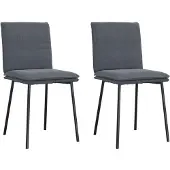 vidaXL Chaise de salle à manger 2 pcs. Gris foncé velours