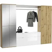Ebuy24 ProjektX ensemble d'armoires de rangement chêneReproduction, miroir.