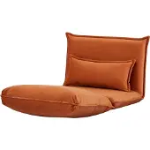 En.casa Fauteuil-lit 'Umeå' 59x85,5x67 cm velours brun rouille