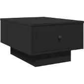 The Living Store Table basse noire 60x45x31 cm bois composite
