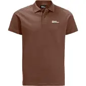 Jack Wolfskin Essential Short Sleeve Polo Marron L Homme