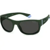 Polaroid Kids Lunettes de Soleil PLD 8064/S 54/17/120 Green Rubber frames JUNIOR PLD 8064/S