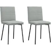 vidaXL Chaise de salle à manger 2 pcs. Gris clair velours