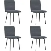 vidaXL Chaises de salle à manger 4 pcs. Gris foncé velours