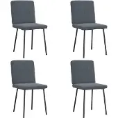 vidaXL Chaises de salle à manger 4 pcs. Gris foncé velours